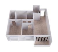 TOPBATHY Miniatura de Apartamento para Montaje Manual con Planos Interiores Detallados y Diseño Arquitectónico Preciso para Adorno