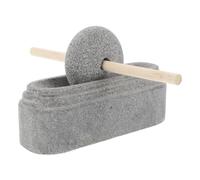 TOPBATHY Mortero y Mano de Piedra de Molino Manual Robusto para Hierbas Semillas y Especias Herramienta de Molienda para Medicina Fácil Limpieza y Uso Silencioso