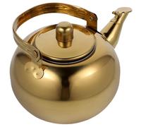 TOPBATHY Olla De Acero Inoxidable Infusor De Té De Malla Fina Dispensador Cocina Taza Para Té Tetera Silbante Hervidor De Agua Caliente Tetera Infusora De Té Cafetera De Goteo Hidro Golden