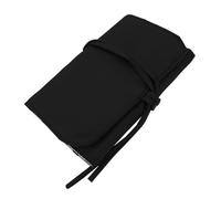 TOPBATHY Organizador de Brochas de Maquillaje Portátil y Enrollable Neceser de Gran Capacidad para Viaje Bolsa Cosmética Negra para Almacenamiento y Uso Exteriores Interiores