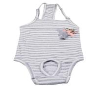 TOPBATHY Pañal Sanitario para Cachorros con Tirantes, Bragas Menstruales para Perros Talla M Gris, Pantalones Absorbentes Reutilizables para Perras en Celo E Incontinencia