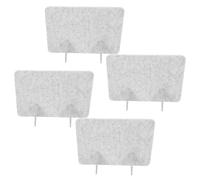 TOPBATHY Panel Divisorio de Escritorio de Fieltro Gris Claro 30X40 CM 4 Piezas Protector Acústico y Escudo de Privacidad Independiente para Oficinas Aulas y Estaciones de Trabajo sin