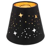 TOPBATHY Pantalla de Lámpara Clip Negra Diseño Hueco de Estrella Pantalla Decorativa para Lámpara de Mesa Pie Ligera y Resistente Adecuado para Ambiente Acogedor y Lectura