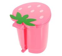 TOPBATHY Papelera Decorativa Mini De Escritorio Rosa Pequeña 16x16x14,5 Cm De Plástico Resistente Tapa Para Hogar Oficina Dormitorio Cocina