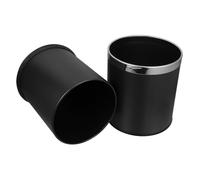 TOPBATHY Papelera Redonda Doble De Acero Inoxidable Para Oficina Y Baño Cubo De Basura De Gran Capacidad Para Hogar Hotel Y Oficina Diseño Elegante Y Duradero