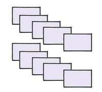 TOPBATHY Parches Termoadhesivos de Bordado en Blanco 10 Piezas, Parches de Sublimación para Ropa, Gorras y Mochilas, Material No Tejido, Tamaño Estándar, Ideales para Manualidades DIY