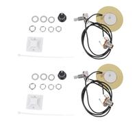 TOPBATHY Pastilla Piezoeléctrica para Guitarra Acústica 50 MM Juego de 2 Unidades Potenciómetro Integrado Transductor Piezo para Guitarra Electroacústica Ukelele y Mandolina Accesorios