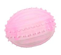 TOPBATHY Pelota de Goma para Perros Pequeña Rosa, Juguete Chirriante para Masticar Cachorros, Pelota Interactiva Resistente para Entrenamiento y Juego Diario en Interiores y Exteriores
