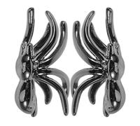 TOPBATHY Pendientes de Araña Vintage Negros de Cobre para Halloween y Uso Diario, Clips para Orejas sin Perforación Ajuste Cómodo y Seguro Estilo Punk