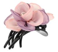 TOPBATHY Pinza de Garra Plana para Mujer Diseño Elegante y Material de Hilo de Seda, Cómoda para Uso Diario y Sujeta el Cabello Firmeza
