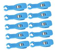 TOPBATHY Pinzas Desechables Para Perforación Corporal 10 Piezas 8 Mm Antideslizantes Clip Plástico Azul Para Cuidado Personal Perforación Segura y Práctica