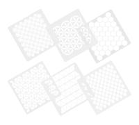 TOPBATHY Plantillas Geométricas Fáciles de Usar y Reutilizables y Pulverización de Pintura 6 Piezas en Pet para Pintar Paredes para Creación de Arte Mural