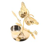 TOPBATHY Portavelas De Hierro Candelabro Alto Centro De Mesa con Velas Titular De La Vela De La Flor Candelero De Hierro Sostenedor De Velas De La Boda Portavelas Candelita Planchar Dorado
