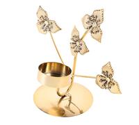 TOPBATHY Portavelas de Hierro decoración de Velas de Escritorio candelabro de Oro Soporte de Vela de Pilar portavelas cónico Titular de la Vela de Vacaciones candelabro Alto Planchar Dorado