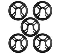 TOPBATHY Protector de Plato Delantero de Bicicleta de Montaña 42 Dientes 4 Orificios Negro, Cubierta Resistente Intemperie para Juego de Bielas, 5 Piezas, Protección contra Golpes