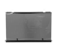 TOPBATHY Puerta Retráctil Barrera Extensible para de PVC Negro sin Taladro Estructura Antisalto para Perros, Adecuado para Interiores y Cocinas