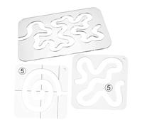 TOPBATHY Regla de Acolchado Acrílica Transparente 3 Mm de Grosor, 3 Piezas 8 y 11 Estilos, Plantillas Antideslizantes para Patchwork y Costura a Máquina, Herramienta Versátil para Quilts