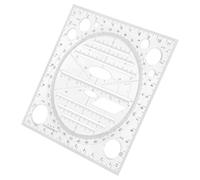 TOPBATHY Regla de Dibujo Multifuncional para Estudiantes Plantilla Geométrica de Medición Color Negro Herramienta Escolar para Matemáticas y Diseño