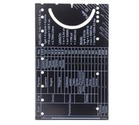 TOPBATHY Regla Métrica de Bolsillo de Hierro Negro para Ingenieros Civiles Cálculo Preciso y Lectura Rápida Adecuado para Dibujo y Uso Diario