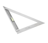 TOPBATHY Regla Triangular de Dibujo y Medición de Metal para Decoracion Colegio Medición de Ángulos y Diseño Ligero en Hierro Plata para Ilustración Técnica y Arquitectura