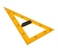 TOPBATHY Regla Triangular Magnética 40 CM Amarilla de Plástico Herramienta de Enseñanza Matemática Multifuncional para Pizarra Regla Geométrica para Dibujo y Medición en Aula