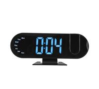 TOPBATHY Reloj Despertador Digital y Espejo Azul con Proyector LED Pantalla Clara y Alimentación por USB, Diseño Moderno y Minimalista para Oficina y Espacio de Trabajo