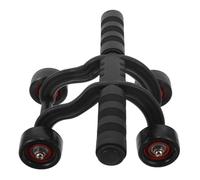 TOPBATHY Rueda Abdominal Negra Rodamiento, Abs, para Hombres, Ejercicios | Antideslizante, Absorción del Sudor, Trabaja Piernas, Uso en Casa