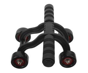 TOPBATHY Rueda Abdominal Negra Rodamiento, Abs, para Hombres, Ejercicios | Antideslizante, Absorción del Sudor, Trabaja Piernas, Uso en Casa