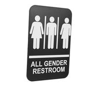 TOPBATHY Señalización de Baño Unisex Braille Autoadhesiva para Decoración de Aseos Letrero de Baño y Accesible para y Oficinas