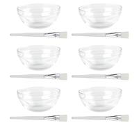 TOPBATHY Set de 12 Piezas Tazones para Mezclar Mascarilla Facial y Cepillos Aplicadores Transparentes Tamaño Pequeño para Uso Doméstico y Viajes en Salones de Belleza