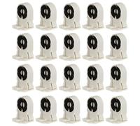 TOPBATHY Soporte de Lámpara Fluorescente T8/G13 para Tubo LED, 20 Unidades white Resistentes al Calor, Portalámparas para Uso en Dormitorio y Oficina Color Aleatorio