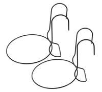 TOPBATHY Soporte Montaje Anillos para Colgantes Hierro Negro Macetas en Pared, Ventilación y Superficie Lisa sin Marcas, Paquete de 2 Piezas para Balcón