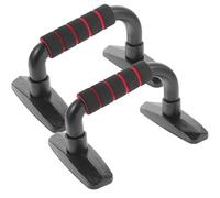 TOPBATHY Soporte para Flexiones de Acero Forma de I Barra para Flexiones Agarre Manual Antideslizante Equipo de Ejercicios para Fortalecer Brazos y Pecho Casa Color Negro y Rojo