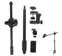 TOPBATHY Soporte para Teléfono Móvil Ajustable Clip de Sujeción de Abs, Compatible 3,5-6,5 Pulgadas, Brazo Articulado Flexible y Antideslizante para Escritorio, Cama y Oficina