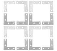 TOPBATHY Soportes de Esquina en Forma de L 50x50 Mm, 20 Piezas con Tornillos, Soporte Angular Metálico para Muebles, Estantes y Cajones de Cocina, Conector Estabilizador para Patas de