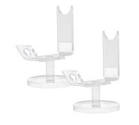 TOPBATHY Soportes Multifuncionales para Máquinas de Tatuajes y Portalápices para Cejas, 2 Piezas, Acrílico Transparente, Exhibidor Compacto para Uso Profesional y Decoración de Estudio