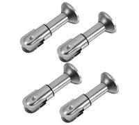 TOPBATHY Soportes para Patas de Mampara de Baño de Acero Inoxidable 4 Piezas Soporte Metálico Resistente para Divisores de Ducha y Urinarios Accesorios para Mamparas de Baño Público y