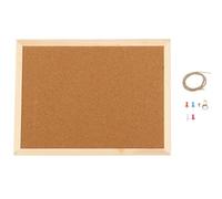 TOPBATHY Tablero de Corcho Doble Cara con Marco de Madera para Mensajes y Fotos Pizarra de Anuncios Versátil para Oficina Hogar y Aulas Incluye Chinchetas y Fácil Montaje Pared