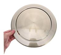 TOPBATHY Tapa Basurero Empotrada Acero Inoxidable Tapa Abatible para Fregadero Cocina Diseño Seguro y Espacio