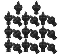 TOPBATHY Tapas Decorativas para Barras de Cortina Negras de Plástico, Remates de Extremo para Varillas de 26-28 Mm, Pack de 20 Unidades, Accesorio Adecuado para Decoración y Seguridad