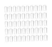 TOPBATHY Tapones Para Tornillos y Fundas De Pvc Para Puntas De Ganchos y Perchas De Alambre, Diámetro Interior 4,5 Mm, Transparentes Blanco Opaco, 50 Unidades, Protección Para Ropa Hogar y Almacenaje