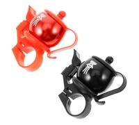 TOPBATHY Timbre de Bicicleta Niñas, Campanilla Pequeña Extraíble para Manillar, Sonido Fuerte y Claro, Colores Rojo y Negro, Accesorio Compatible para Bicicletas y Scooters