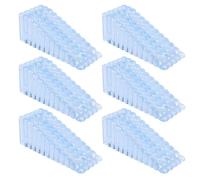 TOPBATHY Topes de Puerta Forma de Cuña Transparentes de PVC Antideslizantes para Suelo 6 Piezas Protectores para Evitar Cierre de Puertas Aptos para Madera Baldosas y Linóleo