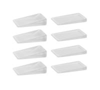 TOPBATHY Topes de Puerta Transparentes de PVC Cuñas Niveladoras para Muebles y Mesas Juego de 8 Piezas 4 Grandes y 4 Pequeños Antideslizantes para Hogar y Oficina Protección Segura