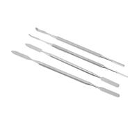 TOPBATHY Varillas de Acero Inoxidable para Mezcla Cosmética Set de 4 Palitos Diferentes Formas Ideales para Uso Profesional en Maquillaje y Manicura