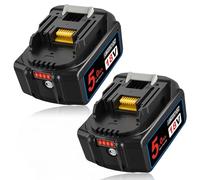 TOPBATT 2PCS 18V 5.0Ah Repuesto para Batería BL1850 BL1850B BL1830 BL1840 BL1815 BL1835 BL1845 LXT-400