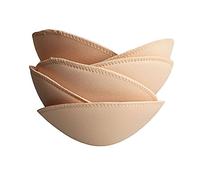 TopBine 3 Pares de Almohadillas de Brasier Redondas Suaves y extraíbles para Brasier Deportivo, Inserciones de Brasier de mastectomía, para Parte Superior de Bikini, BRAA/B Beige, A/C