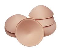 TopBine 3 Pares de Almohadillas Redondas Suaves y Extraíbles para Brasier Deportivo, Inserciones de Mastectomía, Parte Superior de Bikini, B/C Beige