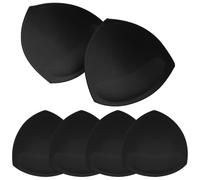 TopBine Almohadillas de sujetador Insertos Copas deportivas para mujer Sujetador de repuesto para bikini traje de baño (3 pares B/C negro)