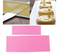 TOPBSFARNY 2 moldes de silicona para fondant, diseño de panal de abeja, para decoración de tartas de boda, decoración de cupcakes, borde de pastel en relieve